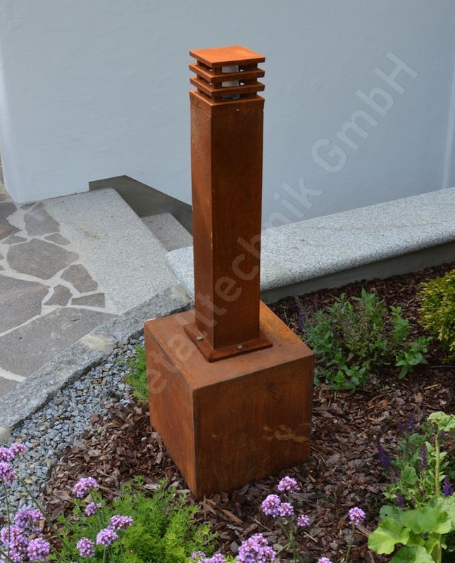 Gartenlicht aus Cortenstahl